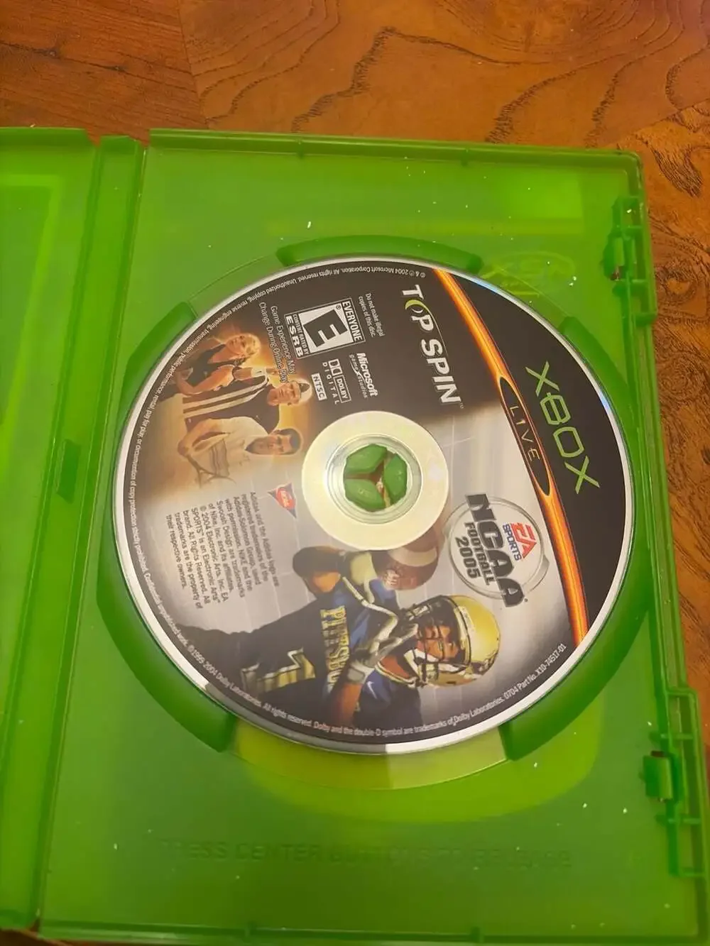 Top Spin / NCAA Football 2005 Combo Disc - Original Xbox